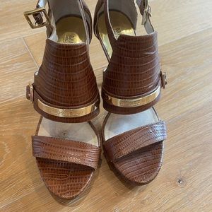 Michael Kors croc pattern heels